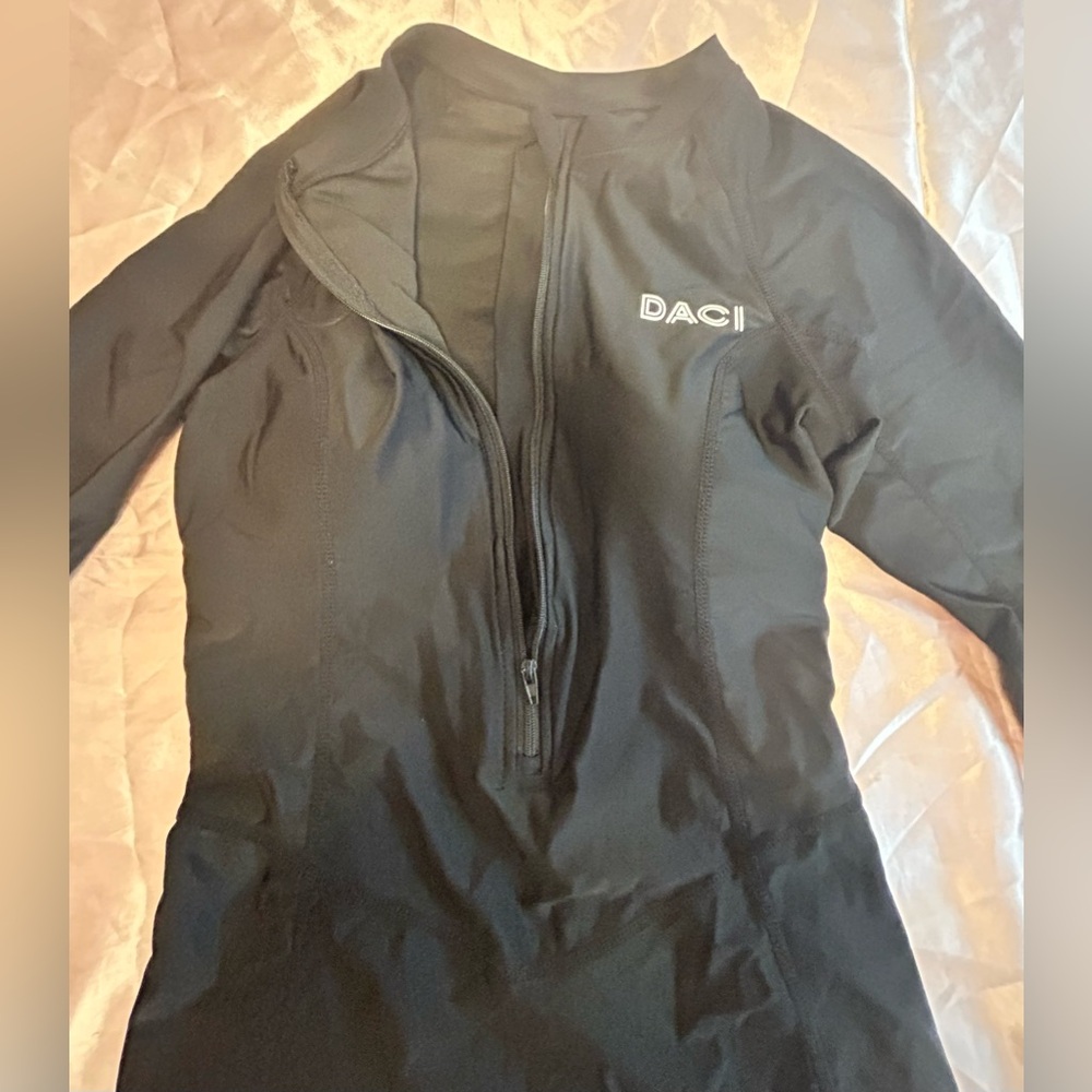 Women's Black Long Sleeve Swimsuit - Picture 2 of 2